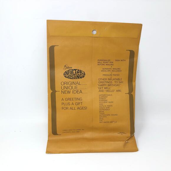 Gibson Inflatable Greetings Teddy Bear Balloon 20" x 14" Vintage Retro - Picture 2 of 2